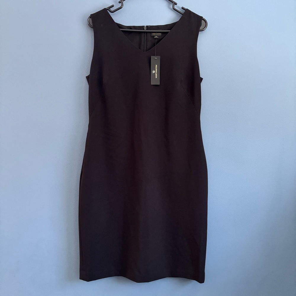 NWT Sleeveless Sheath Womens V Neck Lined Business Dress Size 10 Worthington